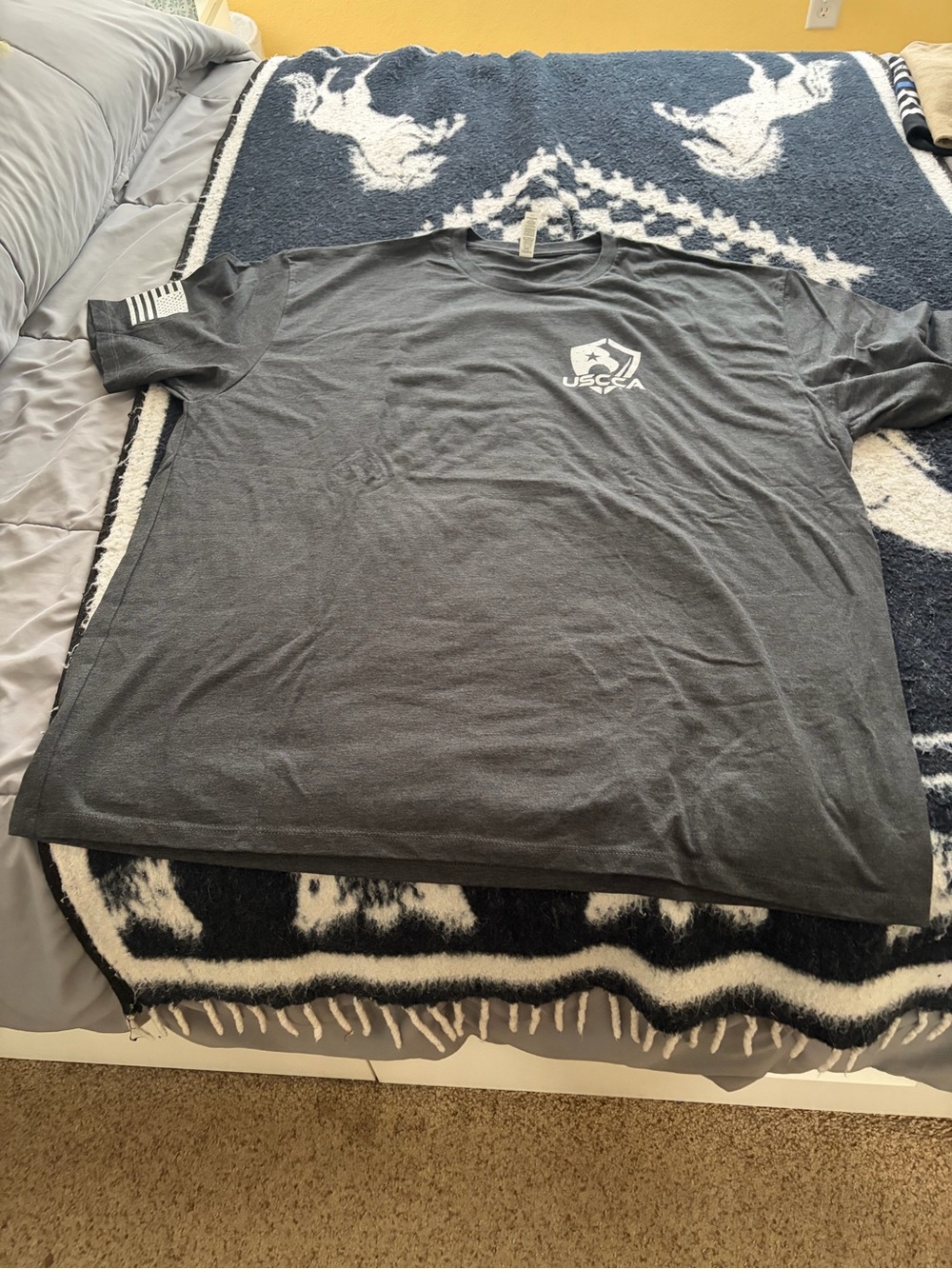 Men's Short Sleeve Gray Logo Tee